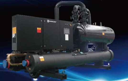 Environmently R134a Air Cooled Screw Chiller tanah pompa panas sumber Satuan Untuk Asrama